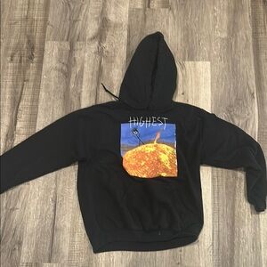 Travis Scott Black Hoodie with Orange and Blue Graphic
